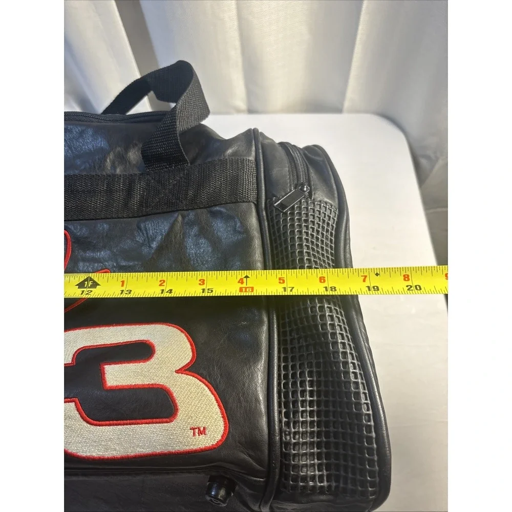 Vintage‎ Dale Earnhardt Leather Travel Duffle Bag Nascar #3 GM Goodwrench Racing